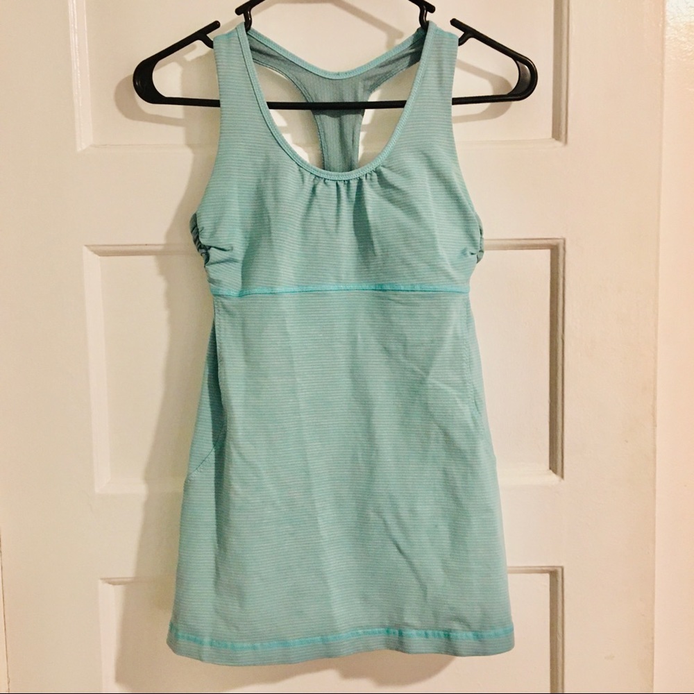 Lululemon Sports Sz XS Tank Top Teal-Aqua Bra
